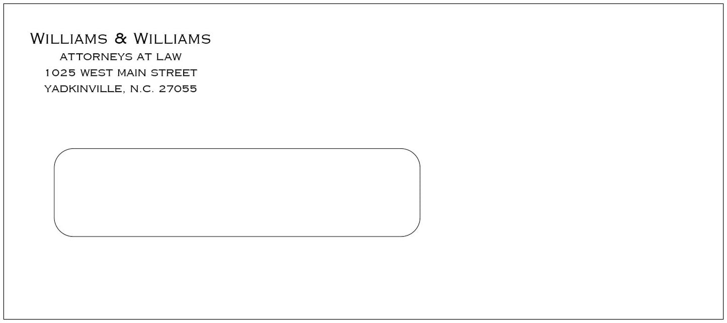 Printed Window Envelopes, White, #10-24, 500/Box