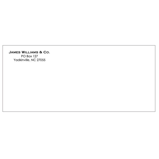Printed 25% Cotton Envelopes, Bright White Cockle Finish, #10-24, 500/Box