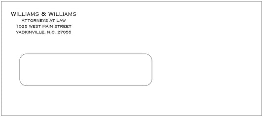 Printed Window Envelopes, White, #10-24, 500/Box